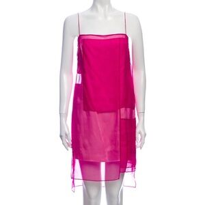 Helmut Lang Pink Silk Slip Dress